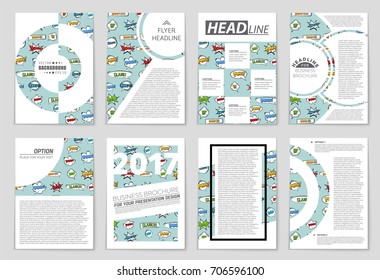 Abstract vector layout background set. For art template design, list, front page, mockup brochure theme style, banner, idea, cover, booklet, print, flyer, book, blank, card, ad, sign, sheet, a4.