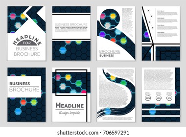 Abstract vector layout background set. For art template design, list, front page, mockup brochure theme style, banner, idea, cover, booklet, print, flyer, book, blank, card, ad, sign, sheet, a4.