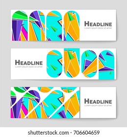Abstract vector layout background set. For art template design, list, front page, mockup brochure theme style, banner, idea, cover, booklet, print, flyer, book, blank, card, ad, sign, sheet, a4.