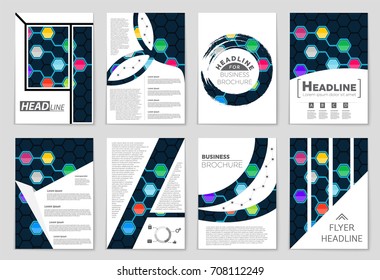 Abstract vector layout background set. For art template design, list, front page, mockup brochure theme style, banner, idea, cover, booklet, print, flyer, book, blank, card, ad, sign, sheet, a4.