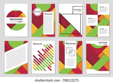 Abstract vector layout background set. For art template design, list, front page, mockup brochure theme style, banner, idea, cover, booklet, print, flyer, book, blank, card, ad, sign, sheet,, a4.