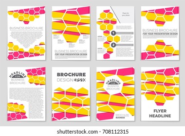 Abstract vector layout background set. For art template design, list, front page, mockup brochure theme style, banner, idea, cover, booklet, print, flyer, book, blank, card, ad, sign, sheet, a4.