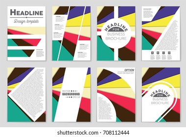 Abstract vector layout background set. For art template design, list, front page, mockup brochure theme style, banner, idea, cover, booklet, print, flyer, book, blank, card, ad, sign, sheet,, a4.