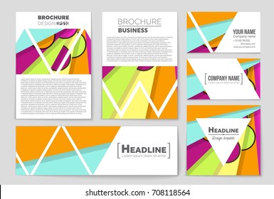 Abstract vector layout background set. For art template design, list, front page, mockup brochure theme style, banner, idea, cover, booklet, print, flyer, book, blank, card, ad, sign, sheet,, a4.