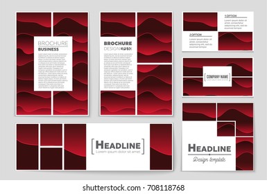 Abstract vector layout background set. For art template design, list, front page, mockup brochure theme style, banner, idea, cover, booklet, print, flyer, book, blank, card, ad, sign, sheet, a4.