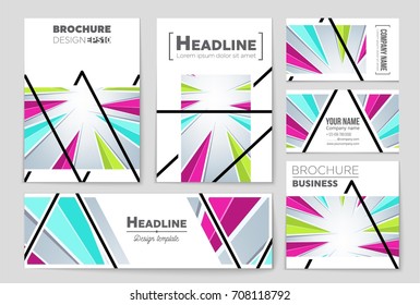 Abstract vector layout background set. For art template design, list, front page, mockup brochure theme style, banner, idea, cover, booklet, print, flyer, book, blank, card, ad, sign, sheet, a4.