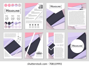 Abstract vector layout background set. For art template design, list, front page, mockup brochure theme style, banner, idea, cover, booklet, print, flyer, book, blank, card, ad, sign, sheet,, a4.
