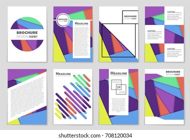 Abstract vector layout background set. For art template design, list, front page, mockup brochure theme style, banner, idea, cover, booklet, print, flyer, book, blank, card, ad, sign, sheet,, a4.