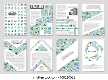 Abstract vector layout background set. For art template design, list, front page, mockup brochure theme style, banner, idea, cover, booklet, print, flyer, book, blank, card, ad, sign, sheet, a4.