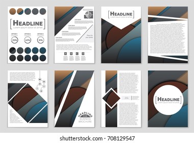 Abstract vector layout background set. For art template design, list, front page, mockup brochure theme style, banner, idea, cover, booklet, print, flyer, book, blank, card, ad, sign, sheet,, a4.