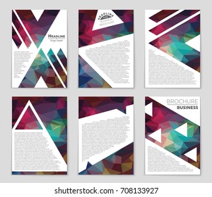 Abstract vector layout background set. For art template design, list, front page, mockup brochure theme style, banner, idea, cover, booklet, print, flyer, book, blank, card, ad, sign, sheet, a4