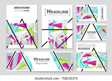 Abstract vector layout background set. For art template design, list, front page, mockup brochure theme style, banner, idea, cover, booklet, print, flyer, book, blank, card, ad, sign, sheet, a4.