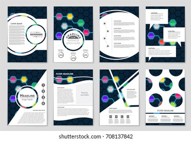 Abstract vector layout background set. For art template design, list, front page, mockup brochure theme style, banner, idea, cover, booklet, print, flyer, book, blank, card, ad, sign, sheet, a4.