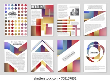 Abstract vector layout background set. For art template design, list, front page, mockup brochure theme style, banner, idea, cover, booklet, print, flyer, book, blank, card, ad, sign, sheet, a4