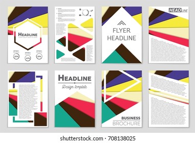 Abstract vector layout background set. For art template design, list, front page, mockup brochure theme style, banner, idea, cover, booklet, print, flyer, book, blank, card, ad, sign, sheet,, a4.