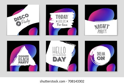 Abstract vector layout background set. For art template design, list, front page, mockup brochure theme style, banner, idea, cover, booklet, print, flyer, book, blank, card, ad, sign, sheet, a4