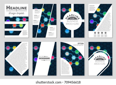 Abstract vector layout background set. For art template design, list, front page, mockup brochure theme style, banner, idea, cover, booklet, print, flyer, book, blank, card, ad, sign, sheet, a4.