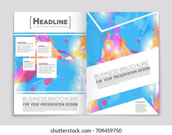 Abstract vector layout background set. For art template design, list, front page, mockup brochure theme style, banner, idea, cover, booklet, print, flyer, book, blank, card, ad, sign, sheet, a4