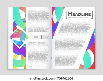 Abstract vector layout background set. For art template design, list, front page, mockup brochure theme style, banner, idea, cover, booklet, print, flyer, book, blank, card, ad, sign, sheet, a4