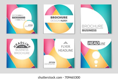 Abstract vector layout background set. For art template design, list, front page, mockup brochure theme style, banner, idea, cover, booklet, print, flyer, book, blank, card, ad, sign, sheet, a4