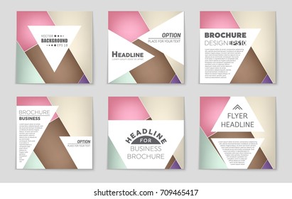 Abstract vector layout background set. For art template design, list, front page, mockup brochure theme style, banner, idea, cover, booklet, print, flyer, book, blank, card, ad, sign, sheet, a4