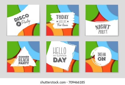 Abstract vector layout background set. For art template design, list, front page, mockup brochure theme style, banner, idea, cover, booklet, print, flyer, book, blank, card, ad, sign, sheet,, a4.