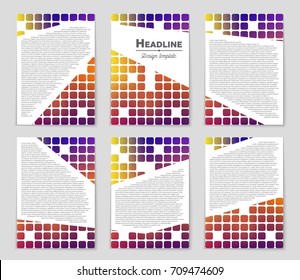 Abstract vector layout background set. For art template design, list, front page, mockup brochure theme style, banner, idea, cover, booklet, print, flyer, book, blank, card, ad, sign, sheet, a4.