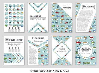 Abstract vector layout background set. For art template design, list, front page, mockup brochure theme style, banner, idea, cover, booklet, print, flyer, book, blank, card, ad, sign, sheet, a4.