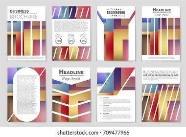 Abstract vector layout background set. For art template design, list, front page, mockup brochure theme style, banner, idea, cover, booklet, print, flyer, book, blank, card, ad, sign, sheet, a4