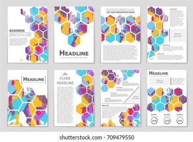 Abstract vector layout background set. For art template design, list, front page, mockup brochure theme style, banner, idea, cover, booklet, print, flyer, book, blank, card, ad, sign, sheet, a4