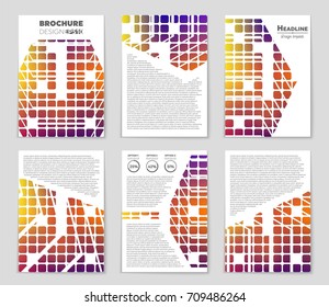 Abstract vector layout background set. For art template design, list, front page, mockup brochure theme style, banner, idea, cover, booklet, print, flyer, book, blank, card, ad, sign, sheet, a4.