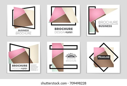 Abstract vector layout background set. For art template design, list, front page, mockup brochure theme style, banner, idea, cover, booklet, print, flyer, book, blank, card, ad, sign, sheet, a4