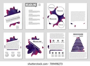 Abstract vector layout background set. For art template design, list, front page, mockup brochure theme style, banner, idea, cover, booklet, print, flyer, book, blank, card, ad, sign, sheet, a4
