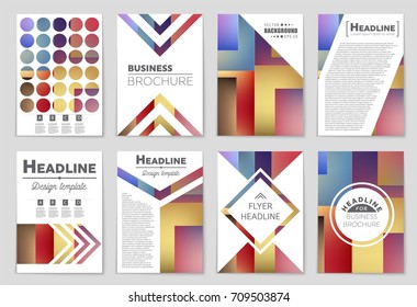 Abstract vector layout background set. For art template design, list, front page, mockup brochure theme style, banner, idea, cover, booklet, print, flyer, book, blank, card, ad, sign, sheet, a4