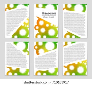 Abstract vector layout background set. For art template design, list, front page, mockup brochure theme style, banner, idea, cover, booklet, print, flyer, book, blank, card, ad, sign, sheet, a4.