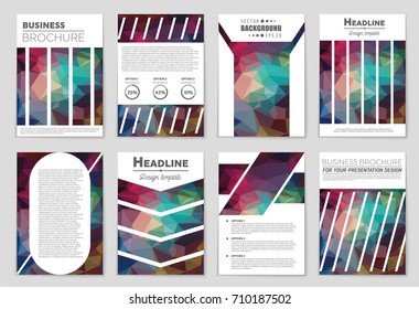 Abstract vector layout background set. For art template design, list, front page, mockup brochure theme style, banner, idea, cover, booklet, print, flyer, book, blank, card, ad, sign, sheet, a4