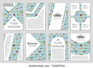 Abstract vector layout background set. For art template design, list, front page, mockup brochure theme style, banner, idea, cover, booklet, print, flyer, book, blank, card, ad, sign, sheet, a4.