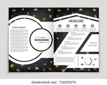 Abstract vector layout background set. For art template design, list, front page, mockup brochure theme style, banner, idea, cover, booklet, print, flyer, book, blank, card, ad, sign, sheet, a4
