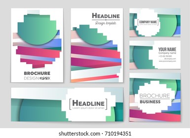 Abstract vector layout background set. For art template design, list, front page, mockup brochure theme style, banner, idea, cover, booklet, print, flyer, book, blank, card, ad, sign, sheet,, a4.