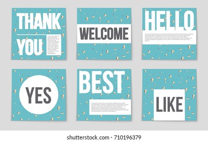 Abstract vector layout background set. For art template design, list, front page, mockup brochure theme style, banner, idea, cover, booklet, print, flyer, book, blank, card, ad, sign, sheet, a4