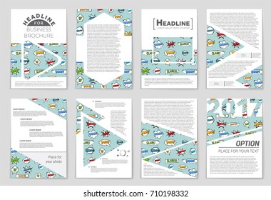 Abstract vector layout background set. For art template design, list, front page, mockup brochure theme style, banner, idea, cover, booklet, print, flyer, book, blank, card, ad, sign, sheet, a4.