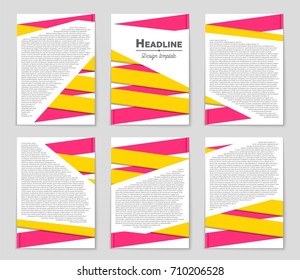 Abstract vector layout background set. For art template design, list, front page, mockup brochure theme style, banner, idea, cover, booklet, print, flyer, book, blank, card, ad, sign, sheet, a4.