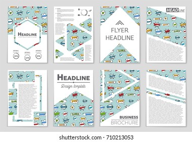 Abstract vector layout background set. For art template design, list, front page, mockup brochure theme style, banner, idea, cover, booklet, print, flyer, book, blank, card, ad, sign, sheet, a4.