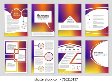 Abstract vector layout background set. For art template design, list, front page, mockup brochure theme style, banner, idea, cover, booklet, print, flyer, book, blank, card, ad, sign, sheet,, a4.