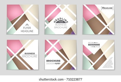 Abstract vector layout background set. For art template design, list, front page, mockup brochure theme style, banner, idea, cover, booklet, print, flyer, book, blank, card, ad, sign, sheet, a4