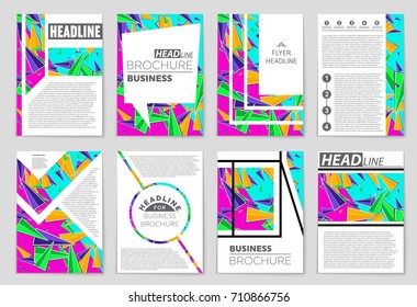 Abstract vector layout background set. For art template design, list, front page, mockup brochure theme style, banner, idea, cover, booklet, print, flyer, book, blank, card, ad, sign, sheet, a4.
