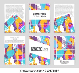 Abstract vector layout background set. For art template design, list, front page, mockup brochure theme style, banner, idea, cover, booklet, print, flyer, book, blank, card, ad, sign, sheet, a4