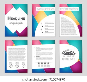 Abstract vector layout background set. For art template design, list, front page, mockup brochure theme style, banner, idea, cover, booklet, print, flyer, book, blank, card, ad, sign, sheet, a4