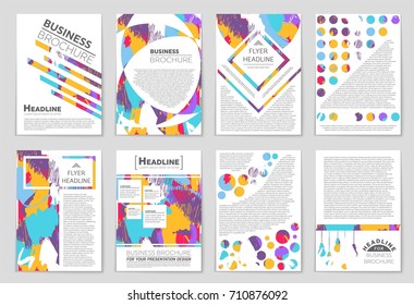 Abstract vector layout background set. For art template design, list, front page, mockup brochure theme style, banner, idea, cover, booklet, print, flyer, book, blank, card, ad, sign, sheet, a4