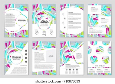 Abstract vector layout background set. For art template design, list, front page, mockup brochure theme style, banner, idea, cover, booklet, print, flyer, book, blank, card, ad, sign, sheet, a4.